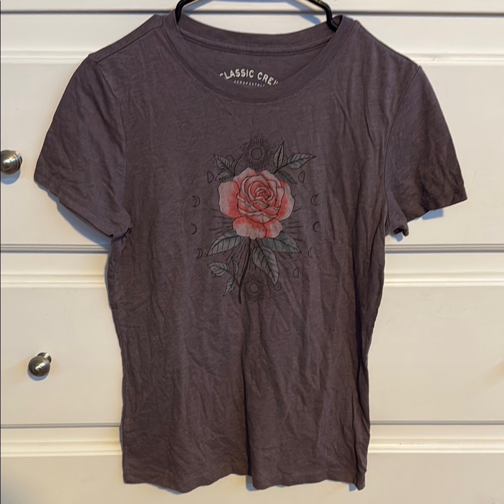Classic Women's T-Shirt with Rose Design